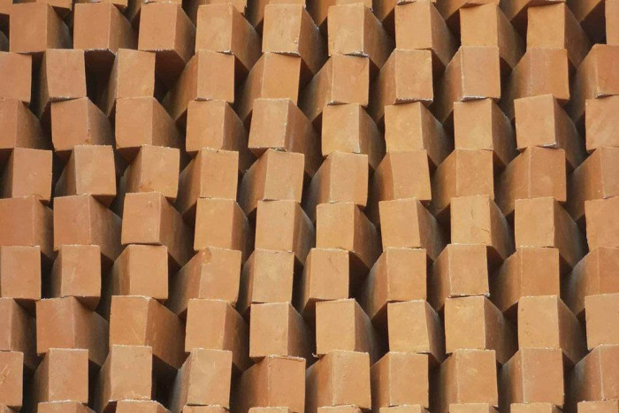 Stacked Indonesian bricks. 