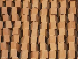 Stacked Indonesian bricks. 