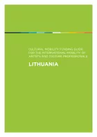 Cover for Lithuania Mobility Guide. White title text on a navy background with a thin rainbow strip running across the top.