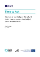 Front cover of Time to Act - white page with title text and partner logos.  